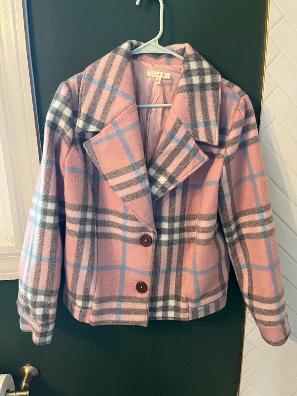 Promesa Pink Plaid Jacket